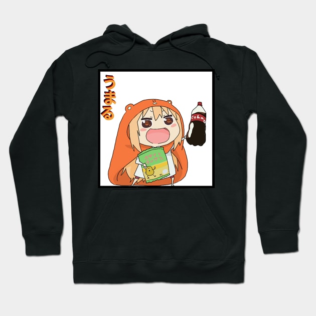 Umaru chan with BACK DESIGN Hoodie by niconeko3